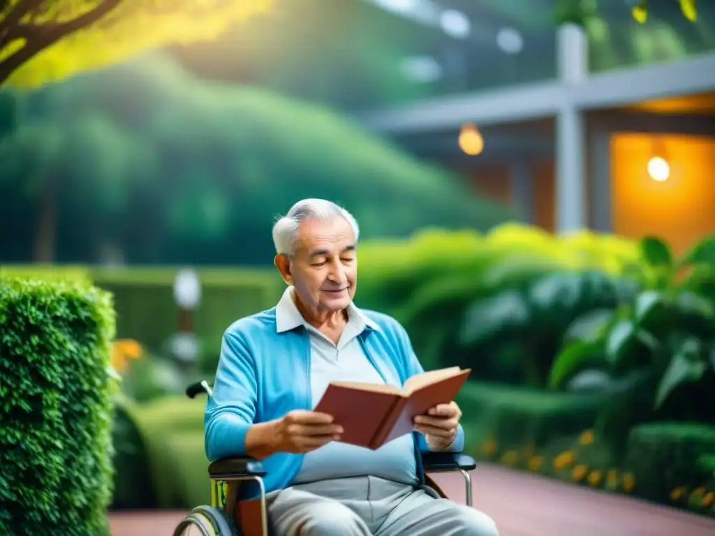 Vitalidad en la tercera edad: estilo de vida activo en comunidad moderna Persona mayor disfrutando de actividades en comunidad de vida activa con nootrópicos para mejorar calidad vida
